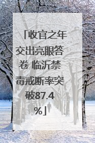 收官之年交出亮眼答卷 临沂禁毒戒断率突破87.4%
