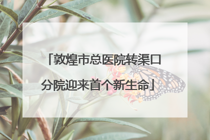 敦煌市总医院转渠口分院迎来首个新生命