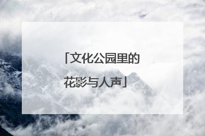 文化公园里的花影与人声