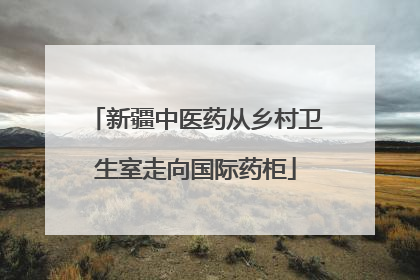 新疆中医药从乡村卫生室走向国际药柜