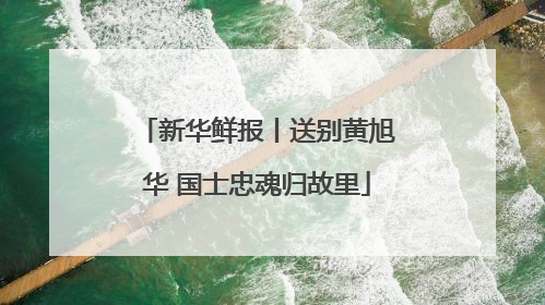新华鲜报丨送别黄旭华 国士忠魂归故里