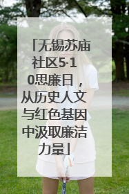 无锡苏庙社区5·10思廉日，从历史人文与红色基因中汲取廉洁力量