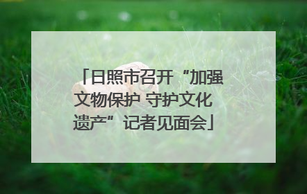 日照市召开“加强文物保护 守护文化遗产”记者见面会