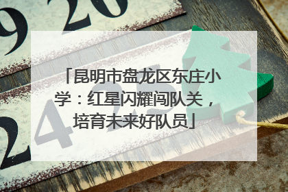昆明市盘龙区东庄小学：红星闪耀闯队关，培育未来好队员