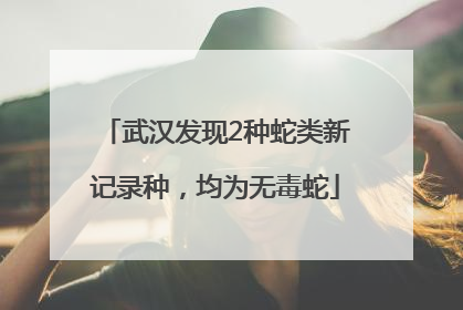 武汉发现2种蛇类新记录种，均为无毒蛇