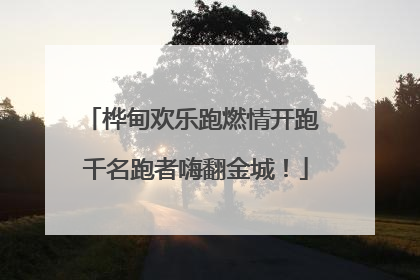 桦甸欢乐跑燃情开跑 千名跑者嗨翻金城！