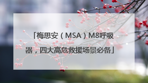 梅思安（MSA）M8呼吸器，四大高危救援场景必备