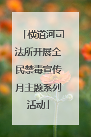 横道河司法所开展全民禁毒宣传月主题系列活动