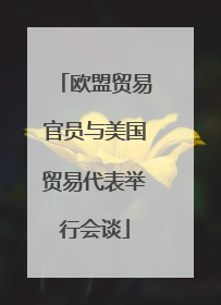 欧盟贸易官员与美国贸易代表举行会谈
