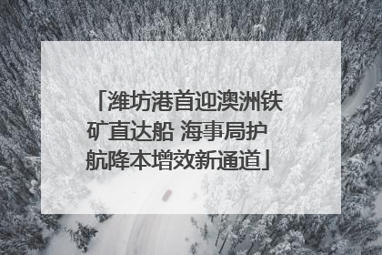 潍坊港首迎澳洲铁矿直达船 海事局护航降本增效新通道
