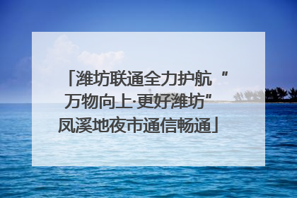 潍坊联通全力护航“万物向上·更好潍坊”凤溪地夜市通信畅通