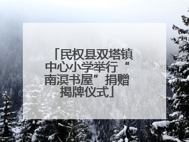 民权县双塔镇中心小学举行“南溟书屋”捐赠揭牌仪式