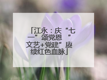 江永：庆“七一”颂党恩 “文艺+党建”赓续红色血脉