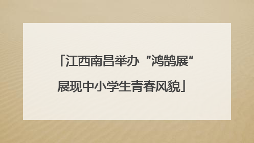 江西南昌举办“鸿鹄展” 展现中小学生青春风貌