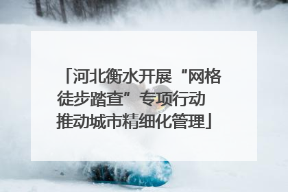 河北衡水开展“网格徒步踏查”专项行动 推动城市精细化管理