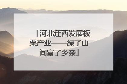河北迁西发展板栗产业——绿了山间富了乡亲