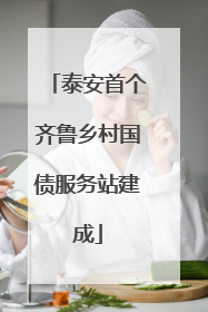 泰安首个齐鲁乡村国债服务站建成