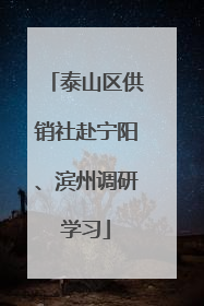 泰山区供销社赴宁阳、滨州调研学习