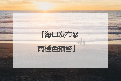 海口发布暴雨橙色预警