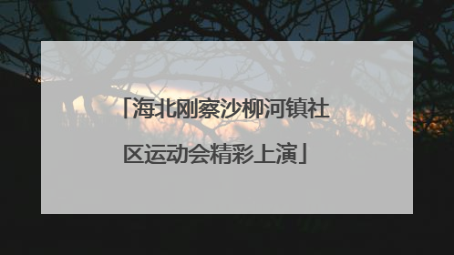 海北刚察沙柳河镇社区运动会精彩上演