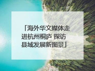 海外华文媒体走进杭州桐庐 探访县域发展新图景