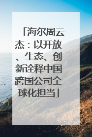 海尔周云杰：以开放、生态、创新诠释中国跨国公司全球化担当