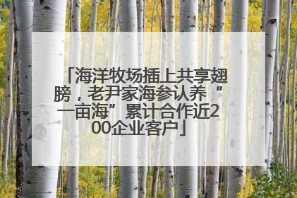 海洋牧场插上共享翅膀，老尹家海参认养“一亩海”累计合作近200企业客户