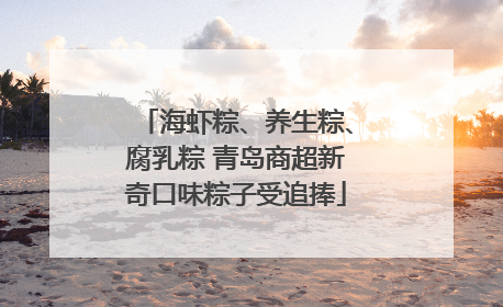 海虾粽、养生粽、腐乳粽 青岛商超新奇口味粽子受追捧