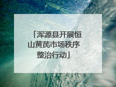浑源县开展恒山黄芪市场秩序整治行动