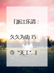 浙江乐清：久久为功 巧夺“天工”