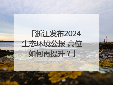 浙江发布2024生态环境公报 高位如何再提升？