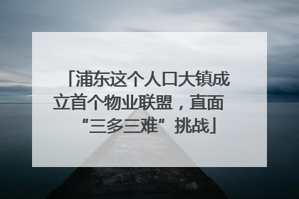 浦东这个人口大镇成立首个物业联盟，直面“三多三难”挑战