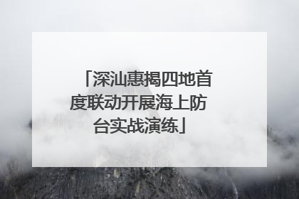 深汕惠揭四地首度联动开展海上防台实战演练