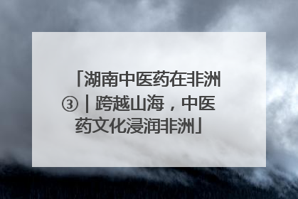 湖南中医药在非洲③｜跨越山海，中医药文化浸润非洲