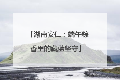 湖南安仁：端午粽香里的藏蓝坚守