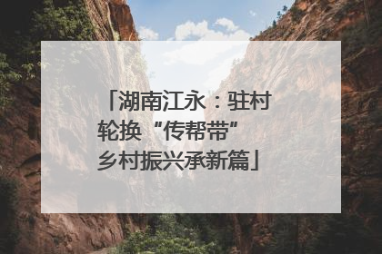湖南江永：驻村轮换“传帮带” 乡村振兴承新篇