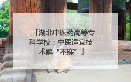 湖北中医药高等专科学校：中医适宜技术解“不寐”