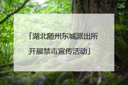 湖北随州东城派出所开展禁毒宣传活动
