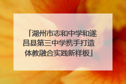 湖州市志和中学和遂昌县第三中学携手打造体教融合实践新样板