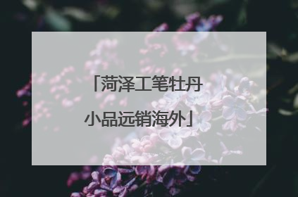 菏泽工笔牡丹小品远销海外