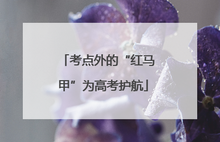 考点外的“红马甲”为高考护航
