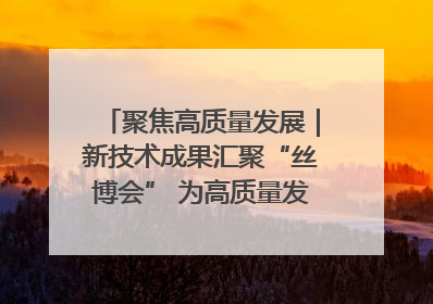 聚焦高质量发展｜新技术成果汇聚“丝博会” 为高质量发展注入新动能