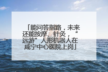 能问答指路，未来还能按摩、针灸，“远游”人形机器人在咸宁中心医院上岗
