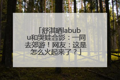 舒淇晒labubu和哭娃合影：一同去郊游！网友：这是怎么火起来了？