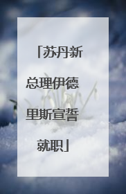 苏丹新总理伊德里斯宣誓就职