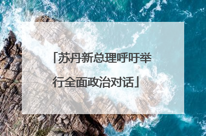 苏丹新总理呼吁举行全面政治对话