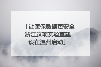 让医保数据更安全 浙江这项实验室建设在温州启动