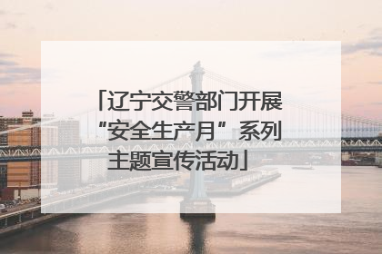 辽宁交警部门开展“安全生产月”系列主题宣传活动