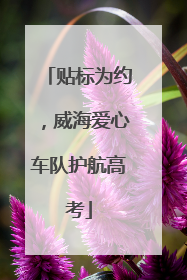 贴标为约，威海爱心车队护航高考