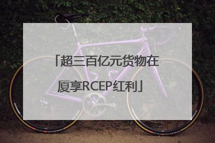 超三百亿元货物在厦享RCEP红利